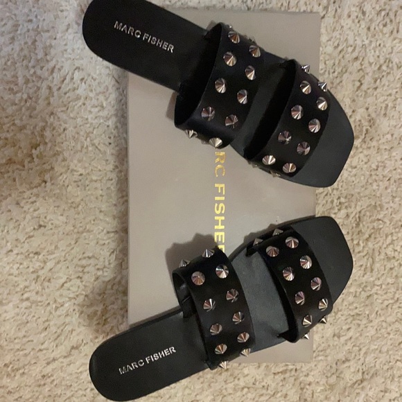 Marc Fisher Shoes - Marc Fisher Bolive Studded Flat Sandles.